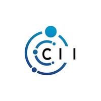 cii-Buchstaben-Logo-Design auf weißem Hintergrund. cii kreative Initialen schreiben Logo-Konzept. cii Briefgestaltung. vektor