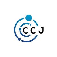 ccj-Brief-Logo-Design auf weißem Hintergrund. ccj kreative Initialen schreiben Logo-Konzept. ccj Briefgestaltung. vektor
