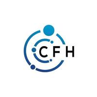 cfh-Brief-Logo-Design auf weißem Hintergrund. cfh kreative Initialen schreiben Logo-Konzept. cfh Briefgestaltung. vektor