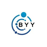 Byy-Brief-Logo-Design auf weißem Hintergrund. Byy kreatives Initialen-Buchstaben-Logo-Konzept. byy Briefgestaltung. vektor