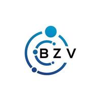 bzv-Brief-Logo-Design auf weißem Hintergrund. bzv kreative Initialen schreiben Logo-Konzept. bzv Briefgestaltung. vektor