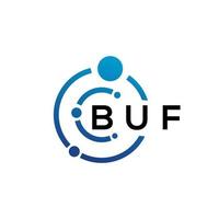 buf-Buchstaben-Logo-Design auf weißem Hintergrund. buf kreative Initialen schreiben Logo-Konzept. buf Briefgestaltung. vektor