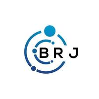 brj-Brief-Logo-Design auf weißem Hintergrund. brj kreative Initialen schreiben Logo-Konzept. brj Briefgestaltung. vektor