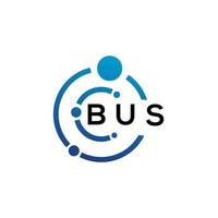 Bus-Brief-Logo-Design auf weißem Hintergrund. Bus kreative Initialen schreiben Logo-Konzept. Bus-Buchstaben-Design. vektor