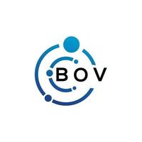 bov brev logotyp design på vit bakgrund. bov kreativ initialer brev logotyp begrepp. bov brev design. vektor