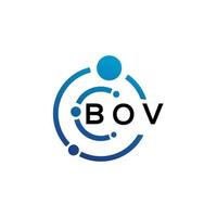 BOV-Brief-Logo-Design auf weißem Hintergrund. bov kreative Initialen schreiben Logo-Konzept. BOV-Buchstaben-Design. vektor
