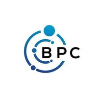 bpc brev logotyp design på vit bakgrund. bpc kreativ initialer brev logotyp begrepp. bpc brev design. vektor
