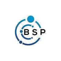 bsp-Brief-Logo-Design auf weißem Hintergrund. bsp kreative Initialen schreiben Logo-Konzept. bsp Briefgestaltung vektor