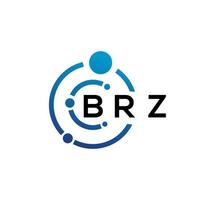 brz-Brief-Logo-Design auf weißem Hintergrund. brz kreative Initialen schreiben Logo-Konzept. brz Briefgestaltung. vektor