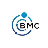 bmc-Brief-Logo-Design auf weißem Hintergrund. bmc kreative Initialen schreiben Logo-Konzept. BMC-Buchstaben-Design. vektor