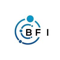 bfi-Brief-Logo-Design auf weißem Hintergrund bfi-Kreativinitialen-Brief-Logo-Konzept. bfi Briefgestaltung. vektor