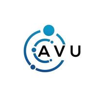 avu brev logotyp design på svart bakgrund. avu kreativa initialer brev logotyp koncept. avu bokstavsdesign. vektor