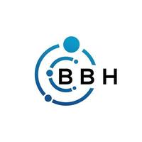 bbh-Buchstaben-Logo-Design auf schwarzem Hintergrund. bbh kreative Initialen schreiben Logo-Konzept. bbh Briefgestaltung. vektor