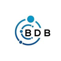 bdb brev logotyp design på svart bakgrund. bdb kreativa initialer bokstavslogotyp koncept. bdb bokstavsdesign. vektor