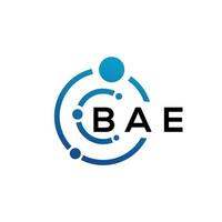 bae-Buchstaben-Logo-Design auf schwarzem Hintergrund. bae kreatives Initialen-Buchstaben-Logo-Konzept. bae Briefgestaltung. vektor