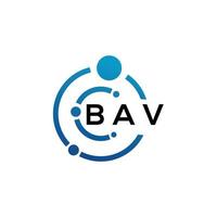 bav brev logotyp design på svart bakgrund. bav kreativa initialer brev logotyp koncept. bav bokstav design. vektor