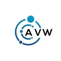 Avw-Brief-Logo-Design auf schwarzem Hintergrund. avw kreatives Initialen-Buchstaben-Logo-Konzept. avw Briefgestaltung. vektor