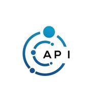api-Brief-Logo-Design auf schwarzem Hintergrund. api kreatives Initialen-Buchstaben-Logo-Konzept. API-Briefdesign. vektor