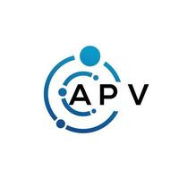 apv brev logotyp design på svart bakgrund. apv kreativa initialer brev logotyp koncept. apv-bokstavsdesign. vektor