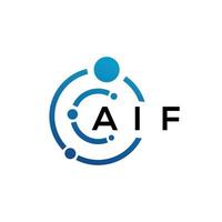 aif brev logotyp design på svart bakgrund. aif kreativ initialer brev logotyp begrepp. aif brev design. vektor