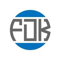 fdk brev logotyp design på vit bakgrund. fdk kreativ initialer cirkel logotyp begrepp. fdk brev design. vektor