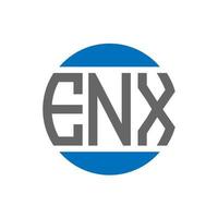 enx-Buchstaben-Logo-Design auf weißem Hintergrund. enx creative initials circle logo-konzept. enx Briefgestaltung. vektor
