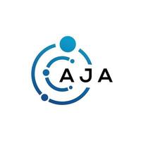 Aja-Brief-Logo-Design auf schwarzem Hintergrund. aja kreative Initialen schreiben Logo-Konzept. Aja Briefgestaltung. vektor