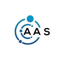 aas-Buchstaben-Logo-Design auf schwarzem Hintergrund. aas kreatives Initialen-Buchstaben-Logo-Konzept. aas Briefgestaltung. vektor