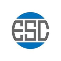 ESC-Brief-Logo-Design auf weißem Hintergrund. esc kreative Initialen Kreis Logo-Konzept. esc Briefgestaltung. vektor