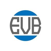evb-Brief-Logo-Design auf weißem Hintergrund. evb creative initials circle logo-konzept. evb Briefgestaltung. vektor