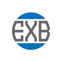 exb-Brief-Logo-Design auf weißem Hintergrund. exb creative initials circle logo-konzept. exb Briefgestaltung. vektor