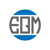 eqm-Brief-Logo-Design auf weißem Hintergrund. eqm kreative Initialen Kreis Logo-Konzept. eqm Briefgestaltung. vektor