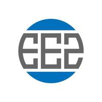 eez-Brief-Logo-Design auf weißem Hintergrund. eez kreative Initialen Kreis Logo-Konzept. eez Briefgestaltung. vektor