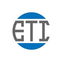 eti-Brief-Logo-Design auf weißem Hintergrund. eti creative initials circle logo-konzept. eti Briefgestaltung. vektor