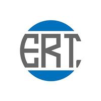 ert-Brief-Logo-Design auf weißem Hintergrund. ert kreative Initialen Kreis Logo-Konzept. ert Briefgestaltung. vektor