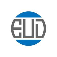 eud brev logotyp design på vit bakgrund. eud kreativ initialer cirkel logotyp begrepp. eud brev design. vektor