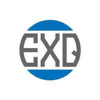 exq brev logotyp design på vit bakgrund. exq kreativ initialer cirkel logotyp begrepp. exq brev design. vektor