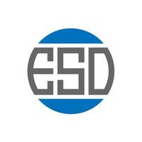 Eso-Brief-Logo-Design auf weißem Hintergrund. eso creative initials circle logo-konzept. Eso-Briefgestaltung. vektor