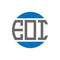 eoi-Brief-Logo-Design auf weißem Hintergrund. eoi creative initials circle logo-konzept. eoi Briefgestaltung. vektor