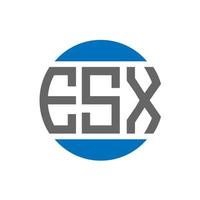 esx-Buchstaben-Logo-Design auf weißem Hintergrund. esx creative initials circle logo-konzept. esx Briefdesign. vektor