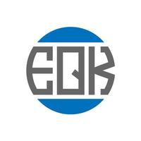 eqk brev logotyp design på vit bakgrund. eqk kreativ initialer cirkel logotyp begrepp. eqk brev design. vektor