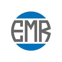 emr brev logotyp design på vit bakgrund. emr kreativ initialer cirkel logotyp begrepp. emr brev design. vektor