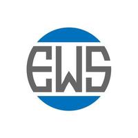 ews-Brief-Logo-Design auf weißem Hintergrund. ews creative initials circle logo-konzept. ews Briefgestaltung. vektor