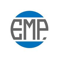 emp-Brief-Logo-Design auf weißem Hintergrund. emp kreative Initialen Kreis Logo-Konzept. emp Briefgestaltung. vektor