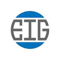 Eig-Buchstaben-Logo-Design auf weißem Hintergrund. Eig kreative Initialen Kreis Logo-Konzept. Eig-Buchstaben-Design. vektor