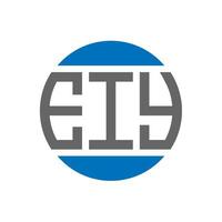 eiy-Buchstaben-Logo-Design auf weißem Hintergrund. eiy kreatives Initialen-Kreis-Logo-Konzept. eiy Briefgestaltung. vektor
