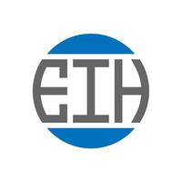 eih-Buchstaben-Logo-Design auf weißem Hintergrund. eih creative initials circle logo-konzept. eih Briefgestaltung. vektor