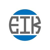 Eik-Brief-Logo-Design auf weißem Hintergrund. eik creative initials circle logo-konzept. eik Briefgestaltung. vektor