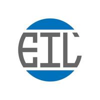 Eil-Buchstaben-Logo-Design auf weißem Hintergrund. eil kreative Initialen Kreis Logo-Konzept. eil Briefgestaltung. vektor