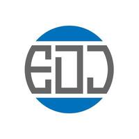 edj brev logotyp design på vit bakgrund. edj kreativ initialer cirkel logotyp begrepp. edj brev design. vektor